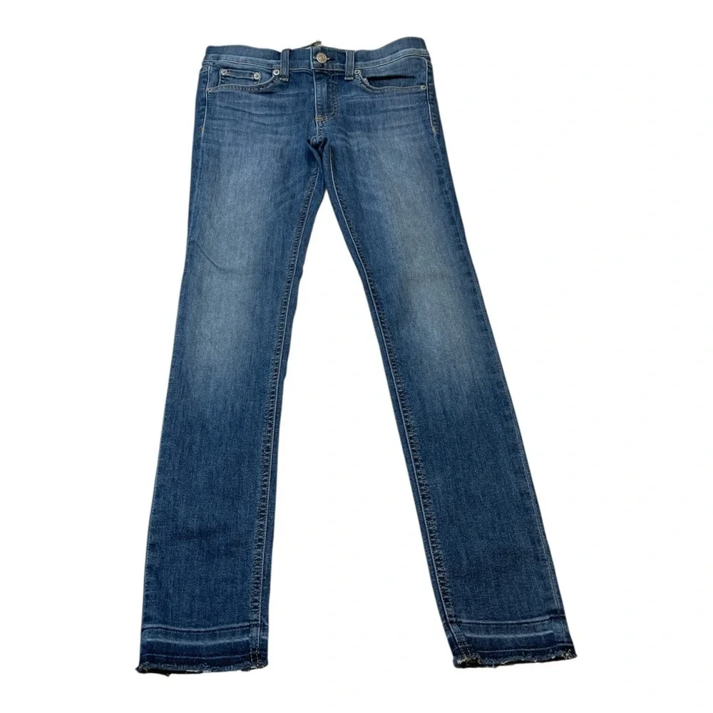 Rag & Bone Ankle Skinny Medium Wash Raw Hem Jeans Women’s size 27